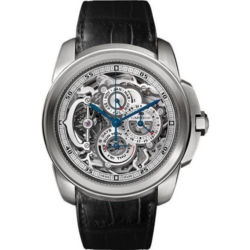 Cartier Men's W7100031 Calibre De Cartier Black Leather Watch