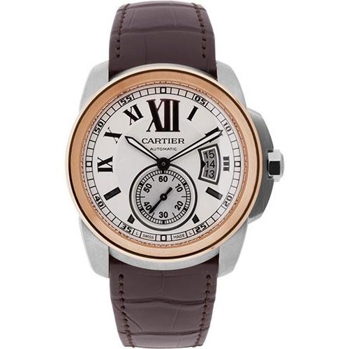 Cartier Men&#39;s W7100039 Calibre De Cartier Brown Leather Watch