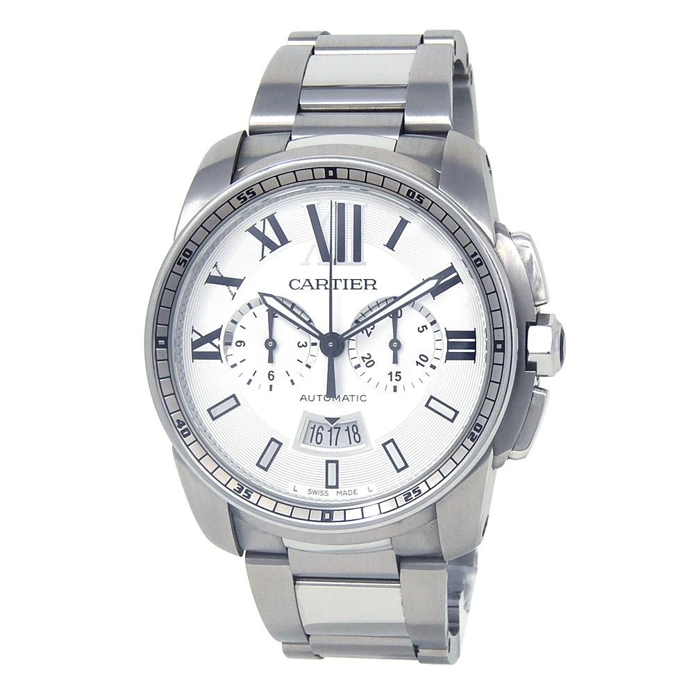 Cartier Men&#39;s W7100045 Calibre de Cartier Automatic Chronograph Stainless Steel Watch