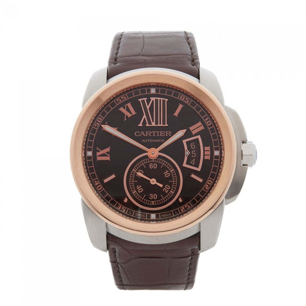 Cartier Men's W7100051 Calibre De Cartier Brown Leather Watch
