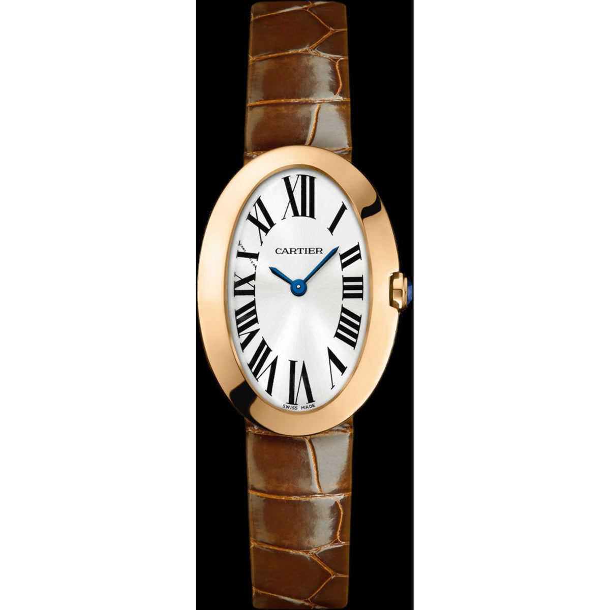 Cartier Women's W8000007 Baignoire Brown Leather Watch