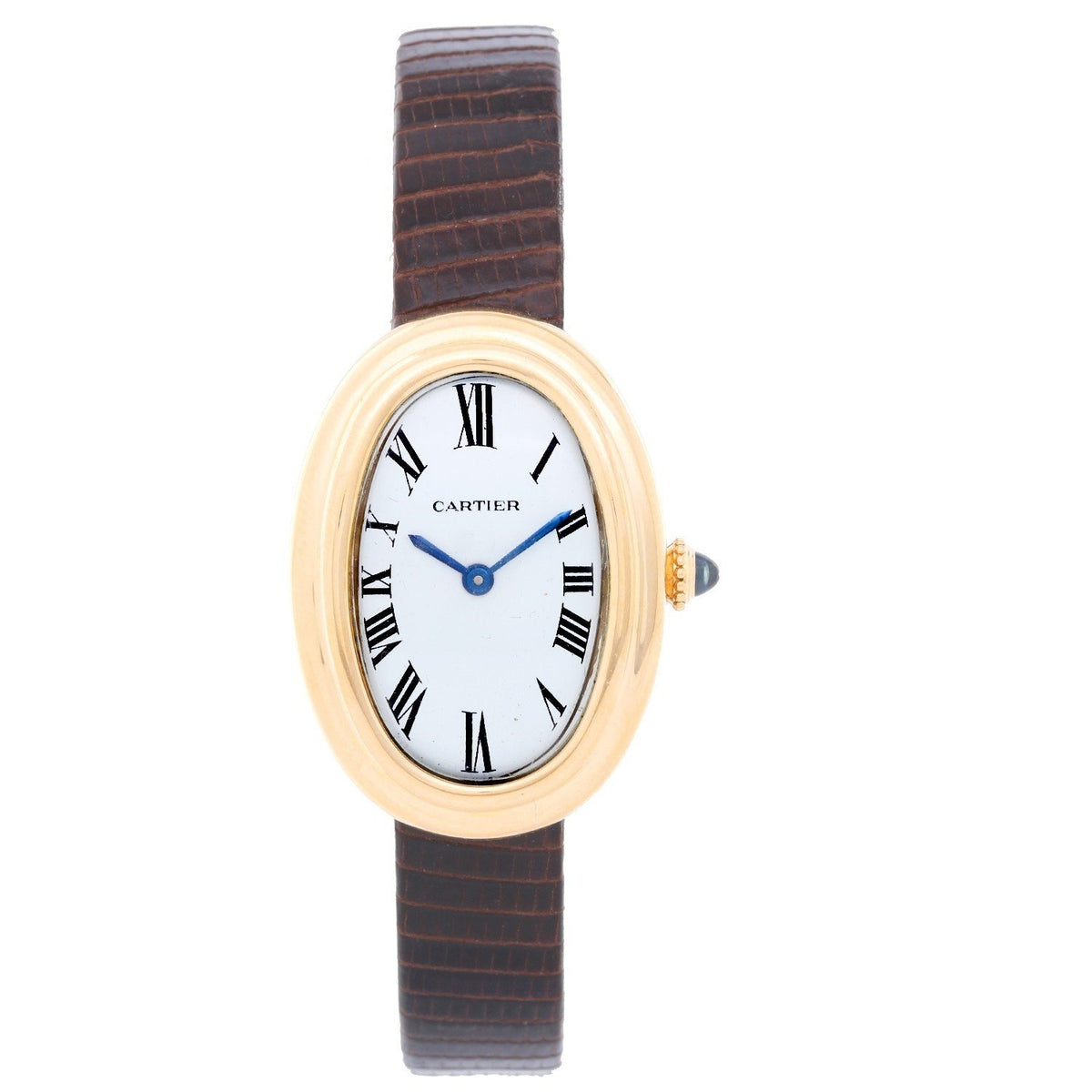 Cartier Women's W8000009 Baignoire Gold-Tone Leather Watch
