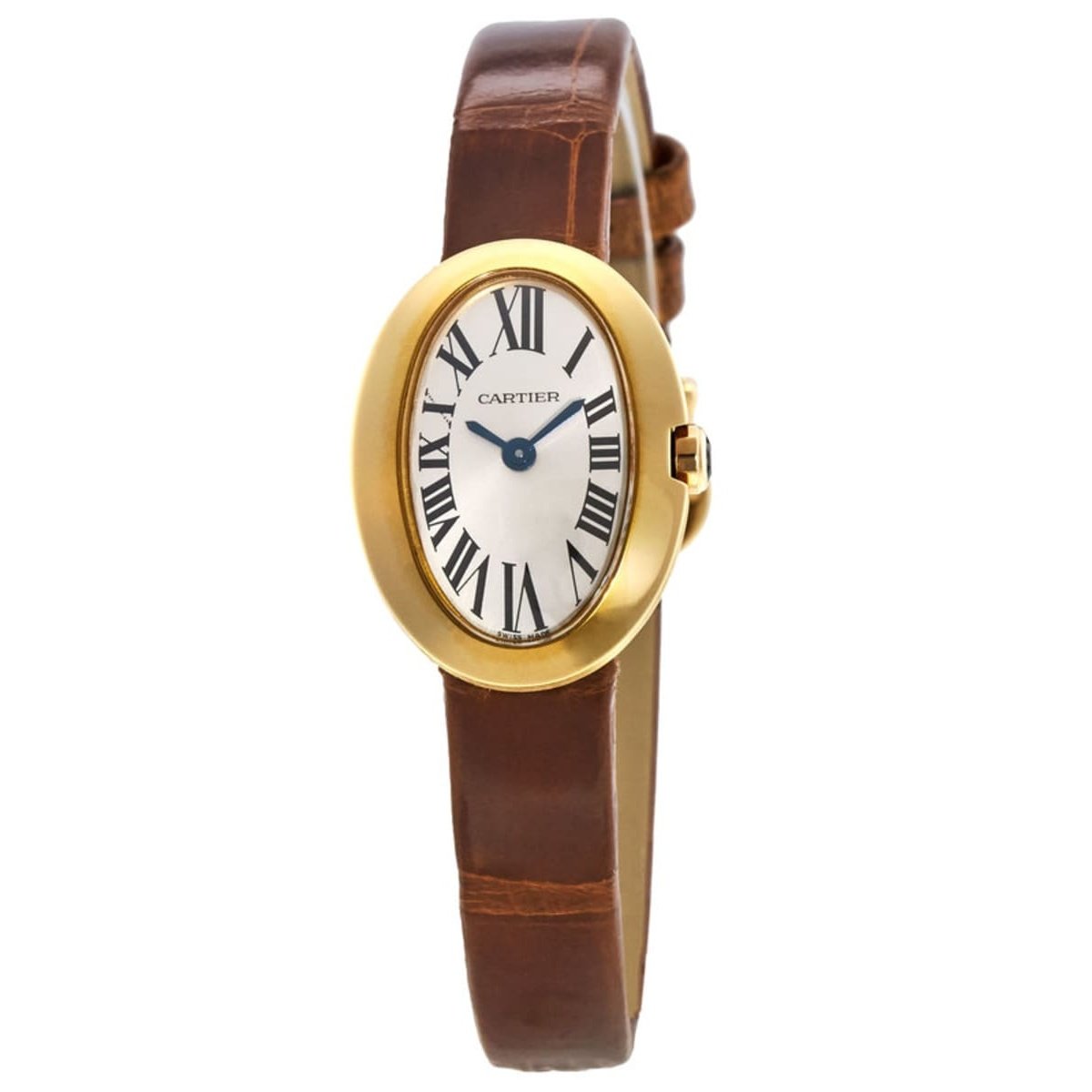 Cartier Women&#39;s W8000017 Baignoire Brown Leather Watch