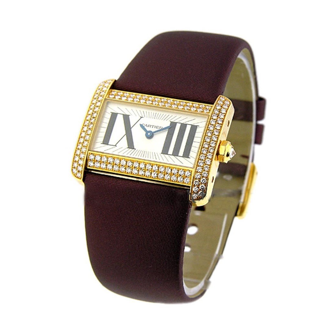 Cartier Women's WA301071 Tank Divan Red Leather Watch