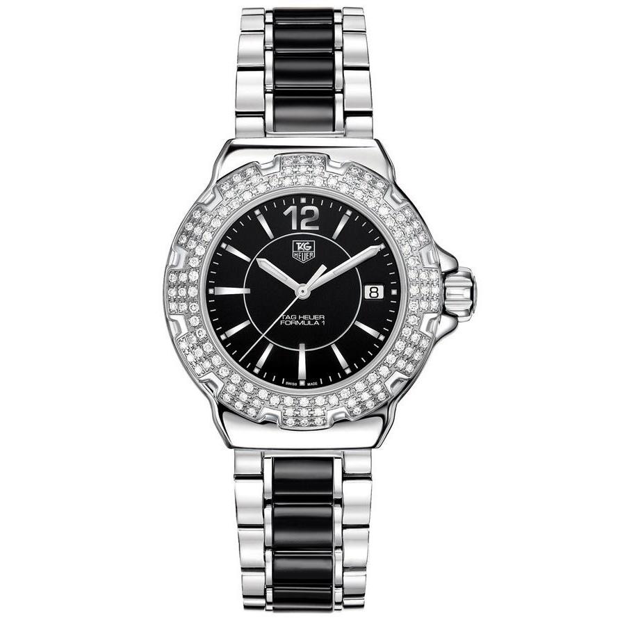 Tag Heuer Women&#39;s WAC1214.BA0859 Formula 1 Diamond Two Tone Stainless Steel and Ceramic Watch
