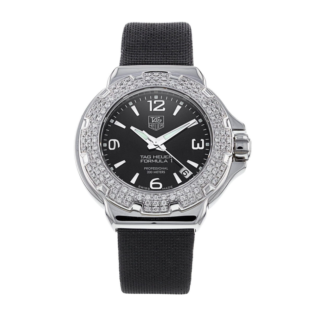 Tag Heuer Women's WAC1214.BC0839 Formula 1 Diamond Black Satin Watch