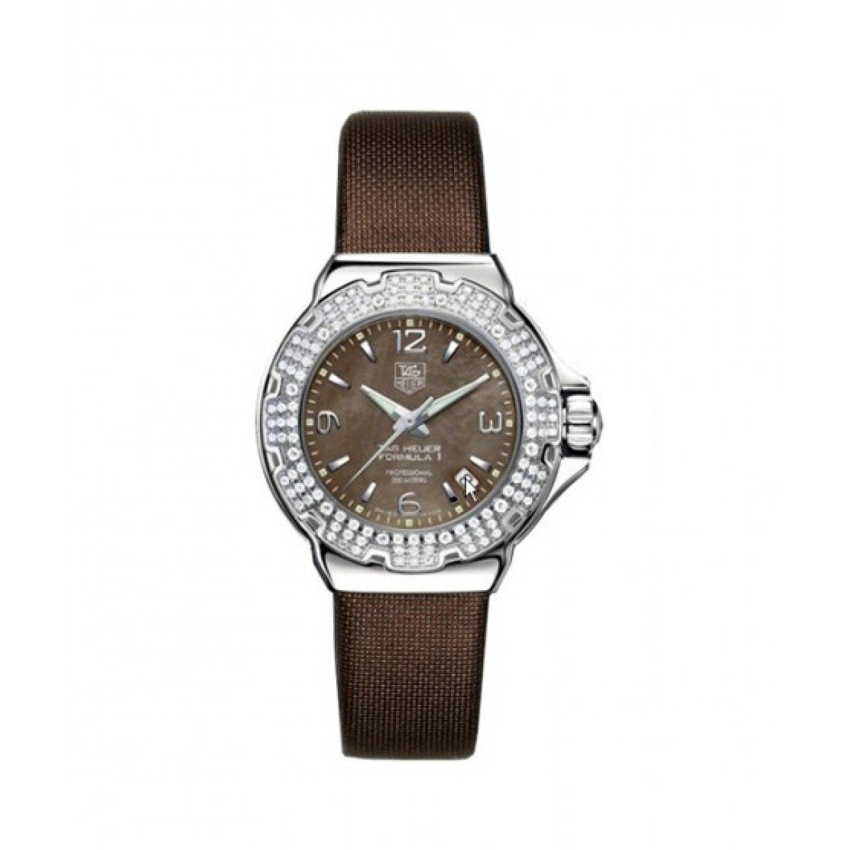 Tag Heuer Women&#39;s WAC1217.FC6221 Formula 1 Brown Satin Watch