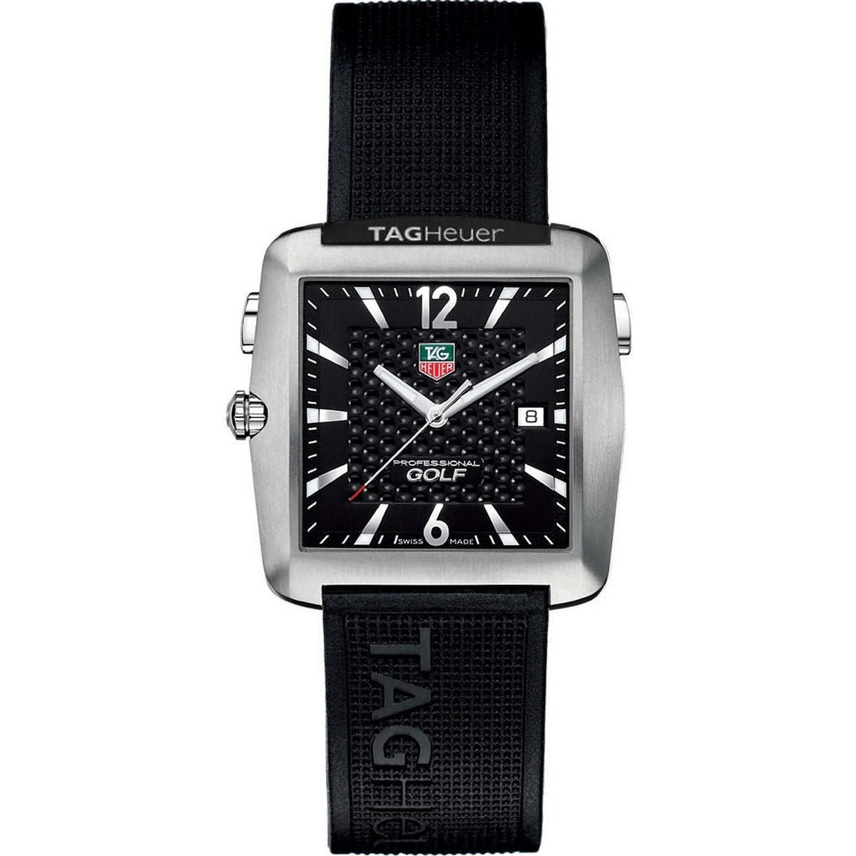 Tag Heuer Men&#39;s WAE1111.FT6004 Professional Golf Black Rubber Watch