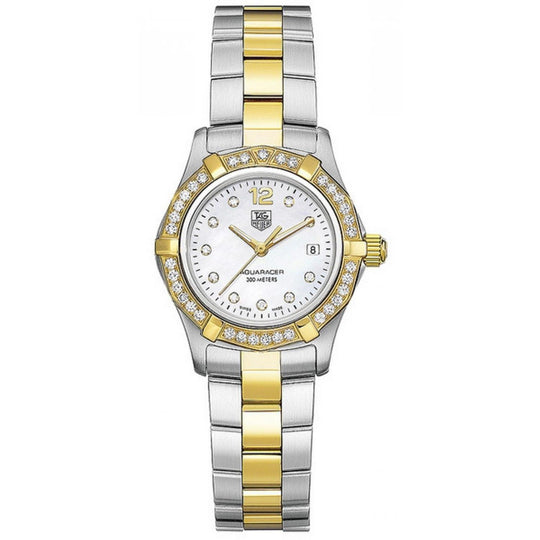Tag Heuer Women's WAF1450.BB0825 Aquaracer 18kt yellow gold diamond Two-Tone Stainless Steel Watch