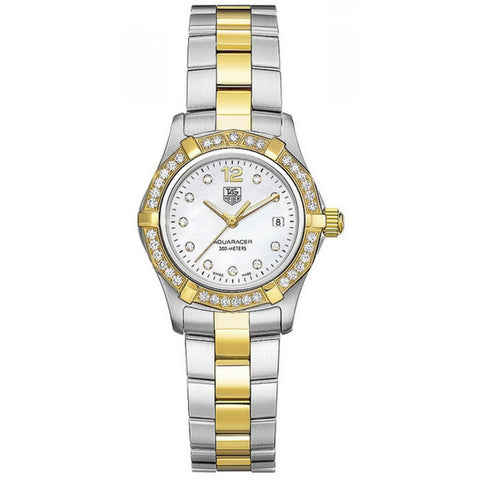 Tag Heuer Women's WAF1450.BB0825 Aquaracer 18kt yellow gold diamond Two-Tone Stainless Steel Watch
