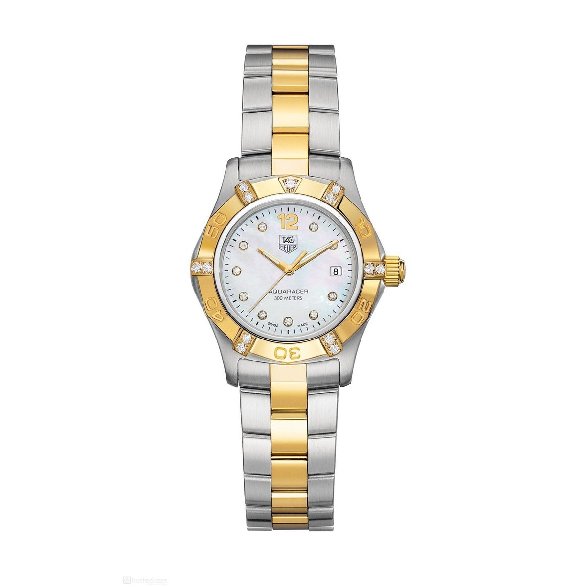Tag Heuer Women&#39;s WAF1451.BB0814 Aquaracer Two-Tone 18kt Gold And Stainless Steel Watch