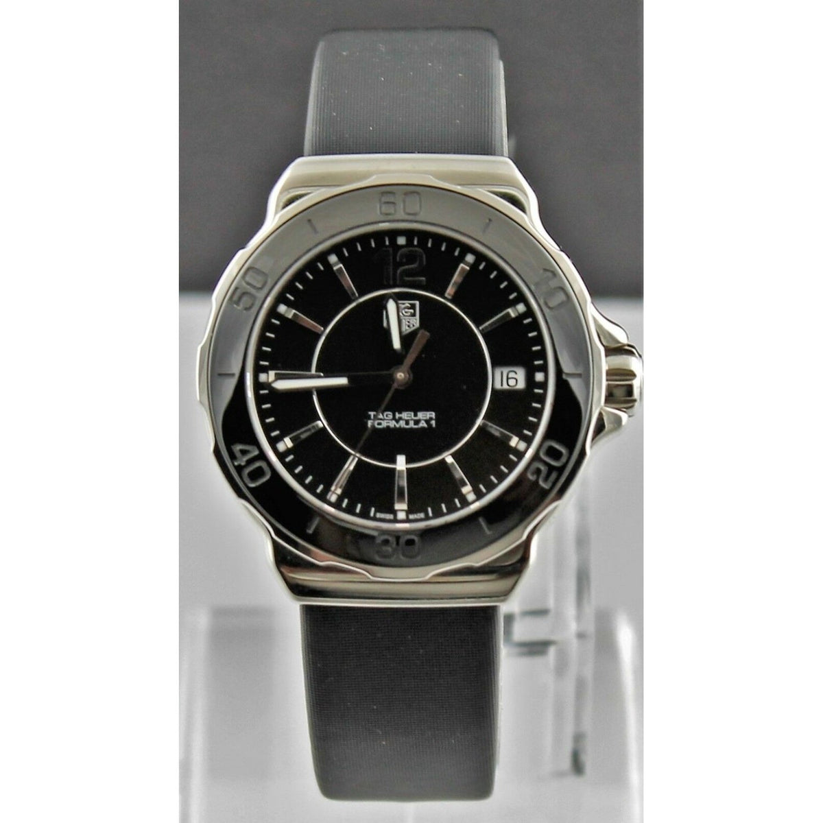 Tag Heuer Women's WAH1210.FC6218 Formula 1 Black Leather Watch