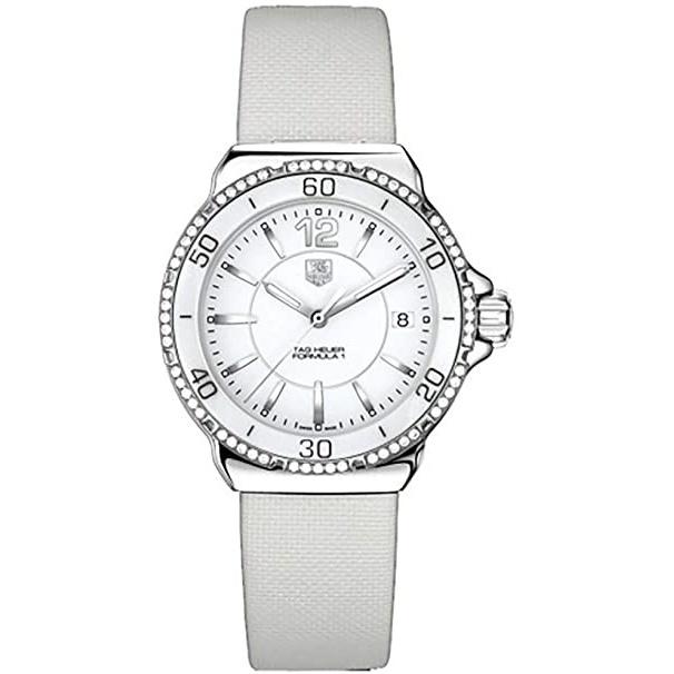 Tag Heuer Women&#39;s WAH1213.FC6219 Formula 1 White Leather Watch