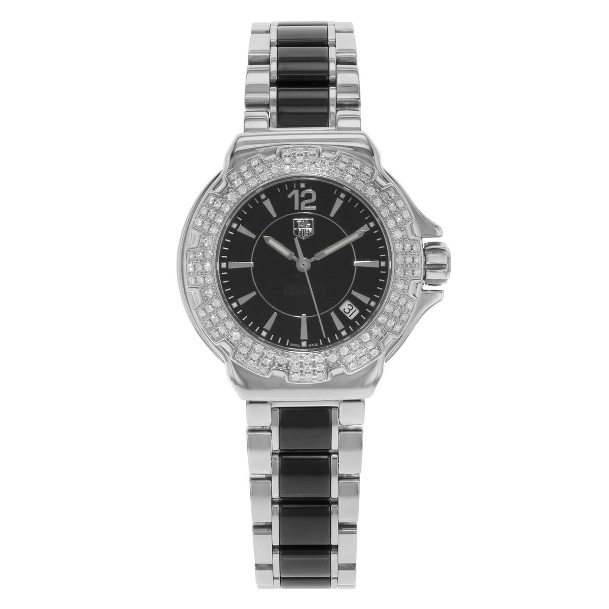 Tag Heuer Women&#39;s WAH1214.BA0859 Formula 1 Diamond Two-Tone Stainless Steel and Ceramic Watch