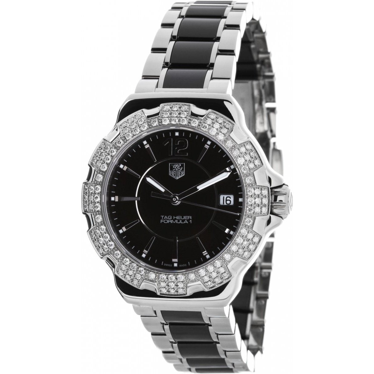 Tag Heuer Women&#39;s WAH1217.BA0859 Formula 1 Diamond Two-Tone Stainless Steel and Ceramic Watch