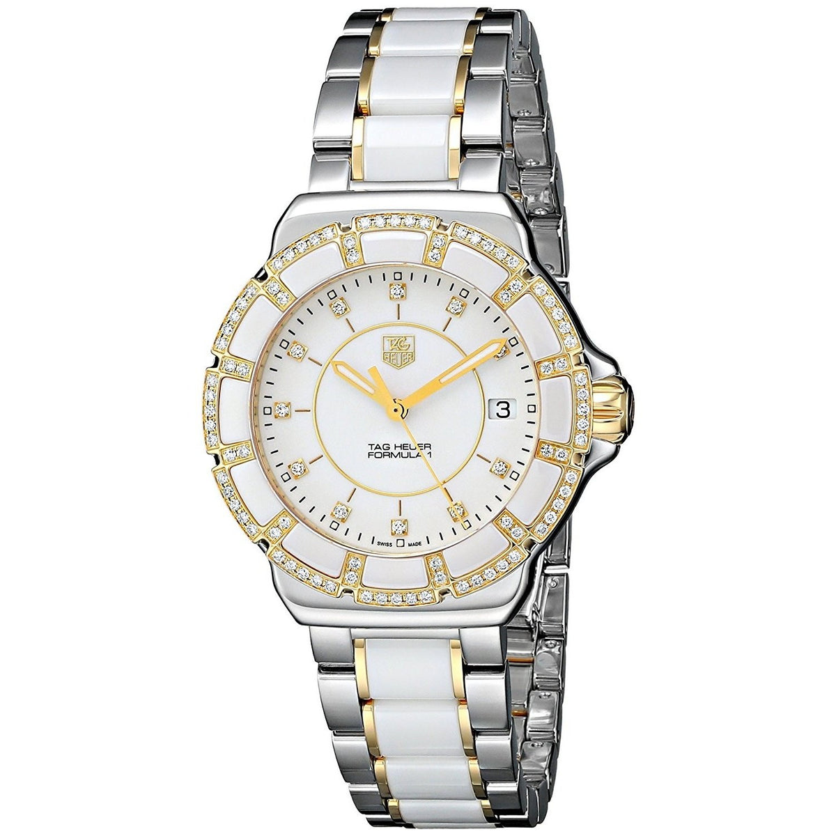 Tag Heuer Women&#39;s WAH1221.BB0865 Formula 1 Diamond Two-Tone Stainless Steel and Ceramic Watch