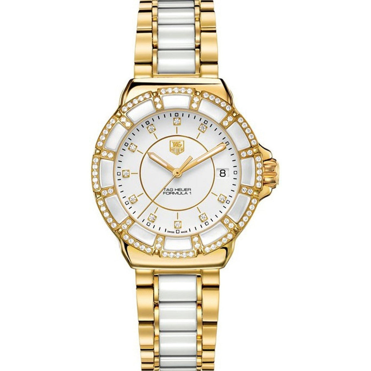 Tag Heuer Women&#39;s WAH1222.BB0866 Formual 1 Diamond Two-Tone Stainless Steel Watch