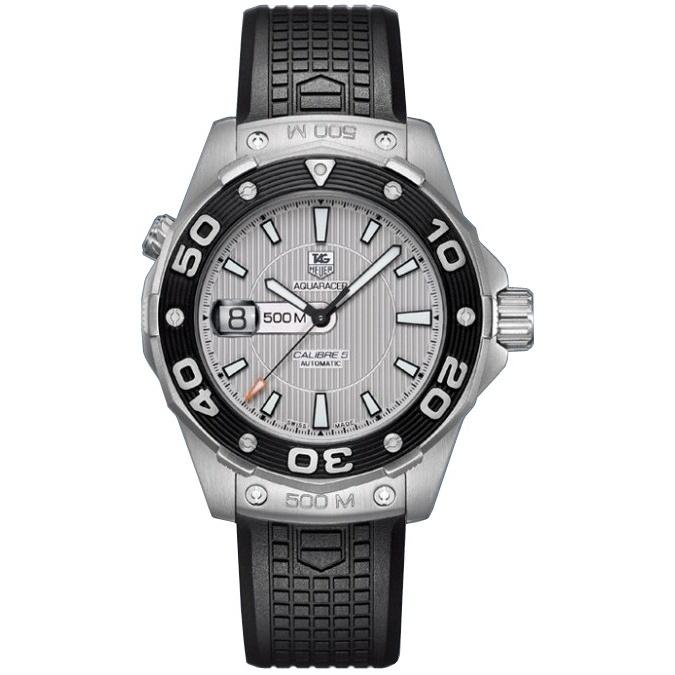 Tag Heuer Men&#39;s WAJ2111.FT6015 Aquaracer Black Rubber Watch