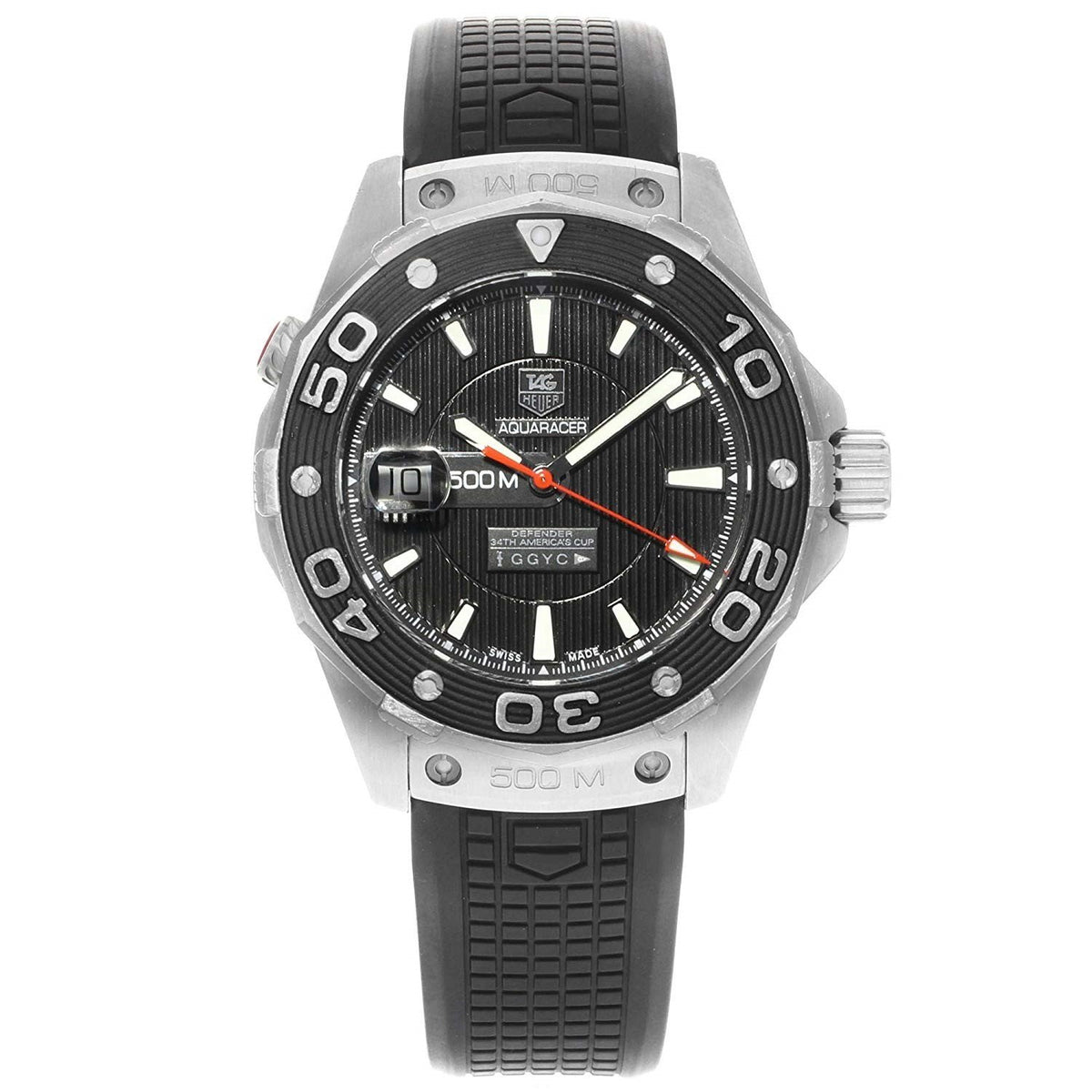 Tag Heuer Men&#39;s WAJ2119.FT6015 Aquaracer Black Rubber Watch
