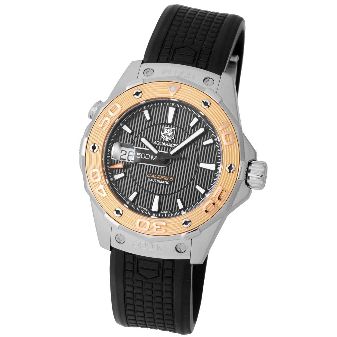 Tag Heuer Men&#39;s WAJ2150.FT6015 Aquaracer Black Rubber Watch
