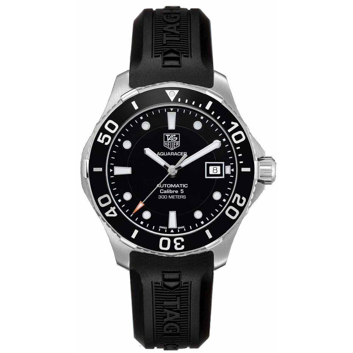 Tag Heuer Men&#39;s WAN2110.FT8010 Aquaracer Automatic Black Rubber Watch