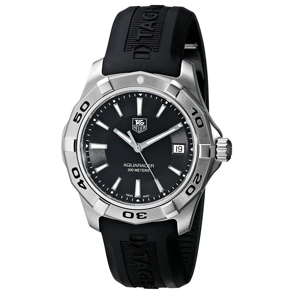 Tag Heuer Men&#39;s WAP1110.FT6029 Aquaracer Black Rubber Watch