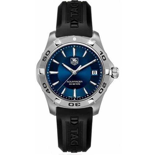 Tag Heuer Men&#39;s WAP1112.FT6029 Aquaracer Blue Rubber Watch