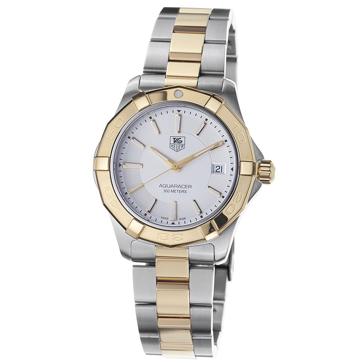 Tag Heuer Men&#39;s WAP1120.BB0832 Aquaracer 18kt Yellow Gold Two-Tone Stainless Steel Watch