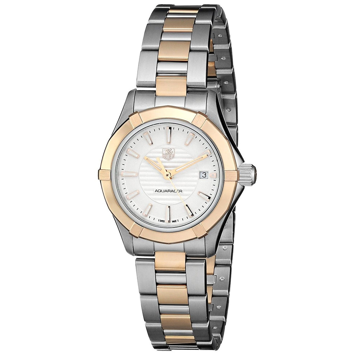 Tag Heuer Women&#39;s WAP1450.BD0837 Aquaracer 18kt Rose Gold Two-Tone Stainless Steel Watch