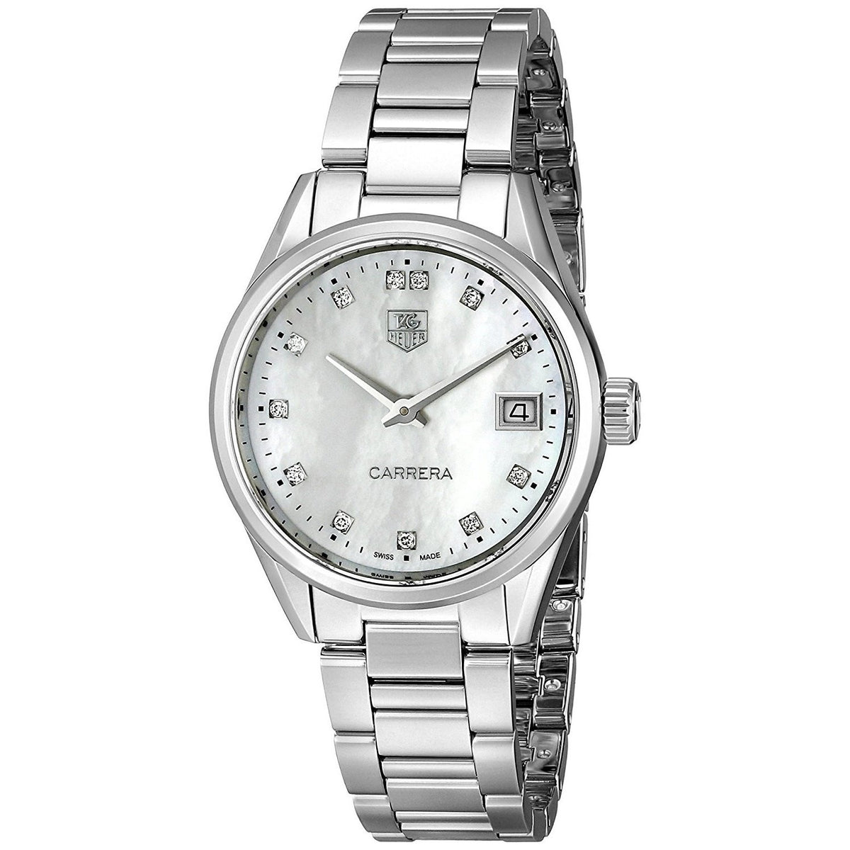 Tag Heuer Women&#39;s WAR1314.BA0778 Carrera Diamond Stainless Steel Watch