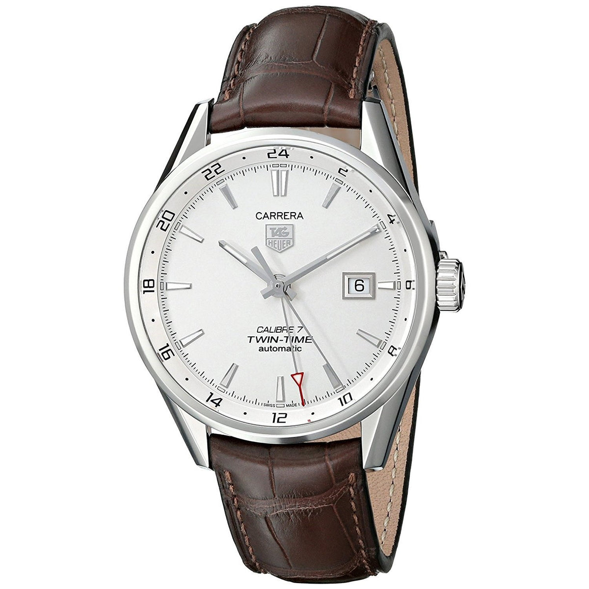Tag Heuer Men&#39;s WAR2011.FC6291 Carrera Automatic Brown Leather Watch