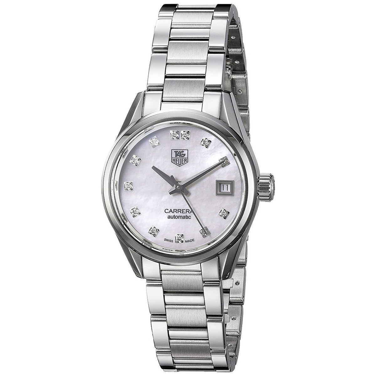 Tag Heuer Women&#39;s WAR2414.BA0776 Carrera Diamond Automatic Stainless Steel Watch