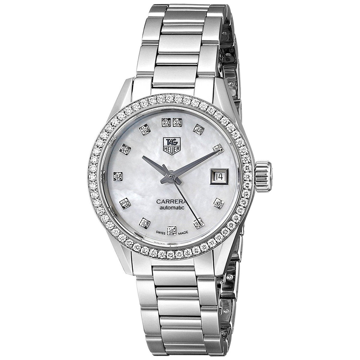 Tag Heuer Women&#39;s WAR2415.BA0770 Carrera Diamond Automatic Stainless Steel Watch