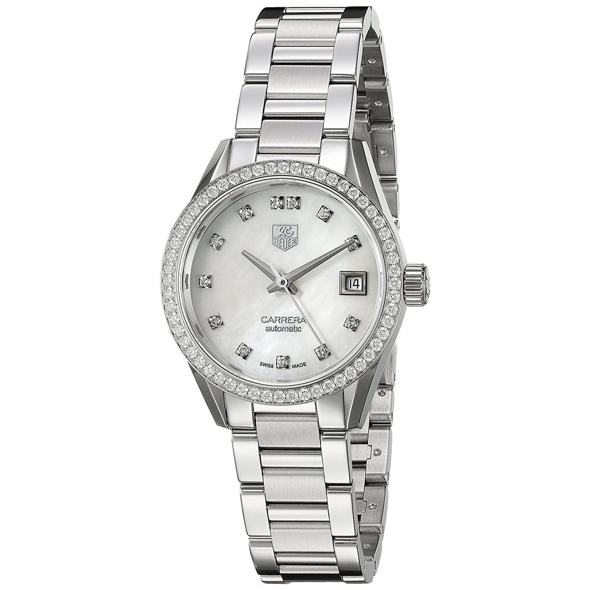 Tag Heuer Women&#39;s WAR2415.BA0776 Carrera Diamond Automatic Stainless Steel Watch