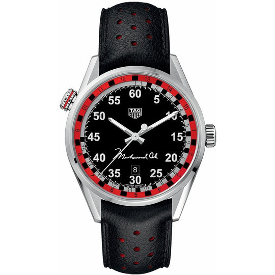 Tag Heuer Men's WAR2A11.FC6337 Carrera Black Leather Watch