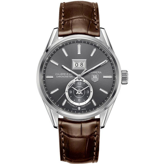 Tag Heuer Men's WAR5012.FC6291 Carrera GMT Automatic Brown Leather Watch