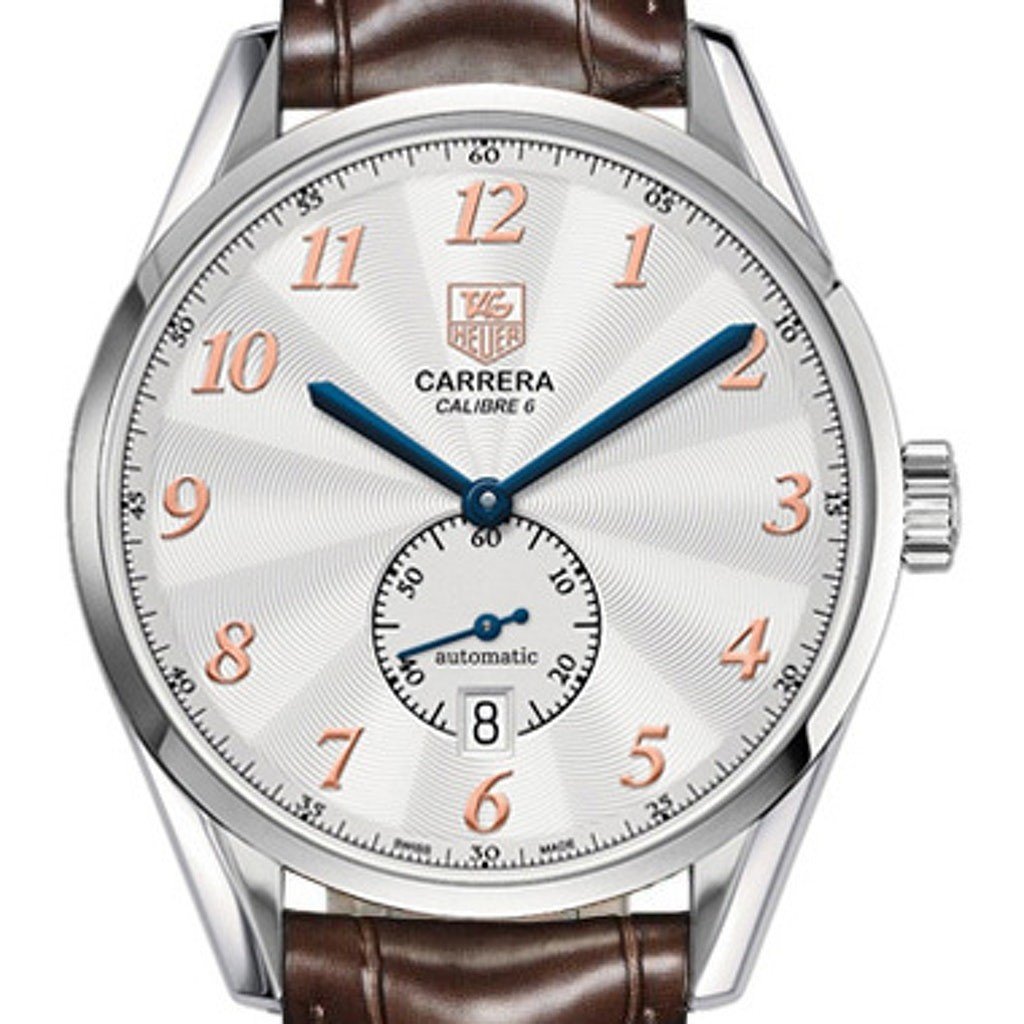 Tag Heuer Men s WAS2115.FC6181 Carrera Brown Leather Watch Bezali