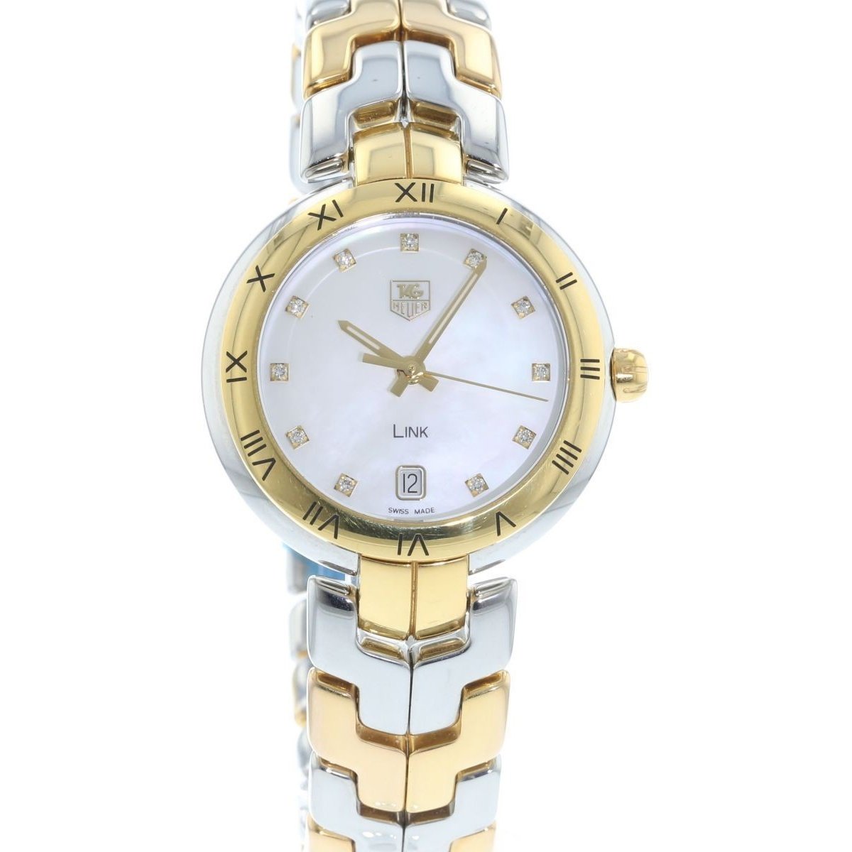 Tag Heuer Women&#39;s WAT1351.BB0957 Link 18kt Yellow Gold Diamond Two-Tone Stainless Steel and Gold Watch