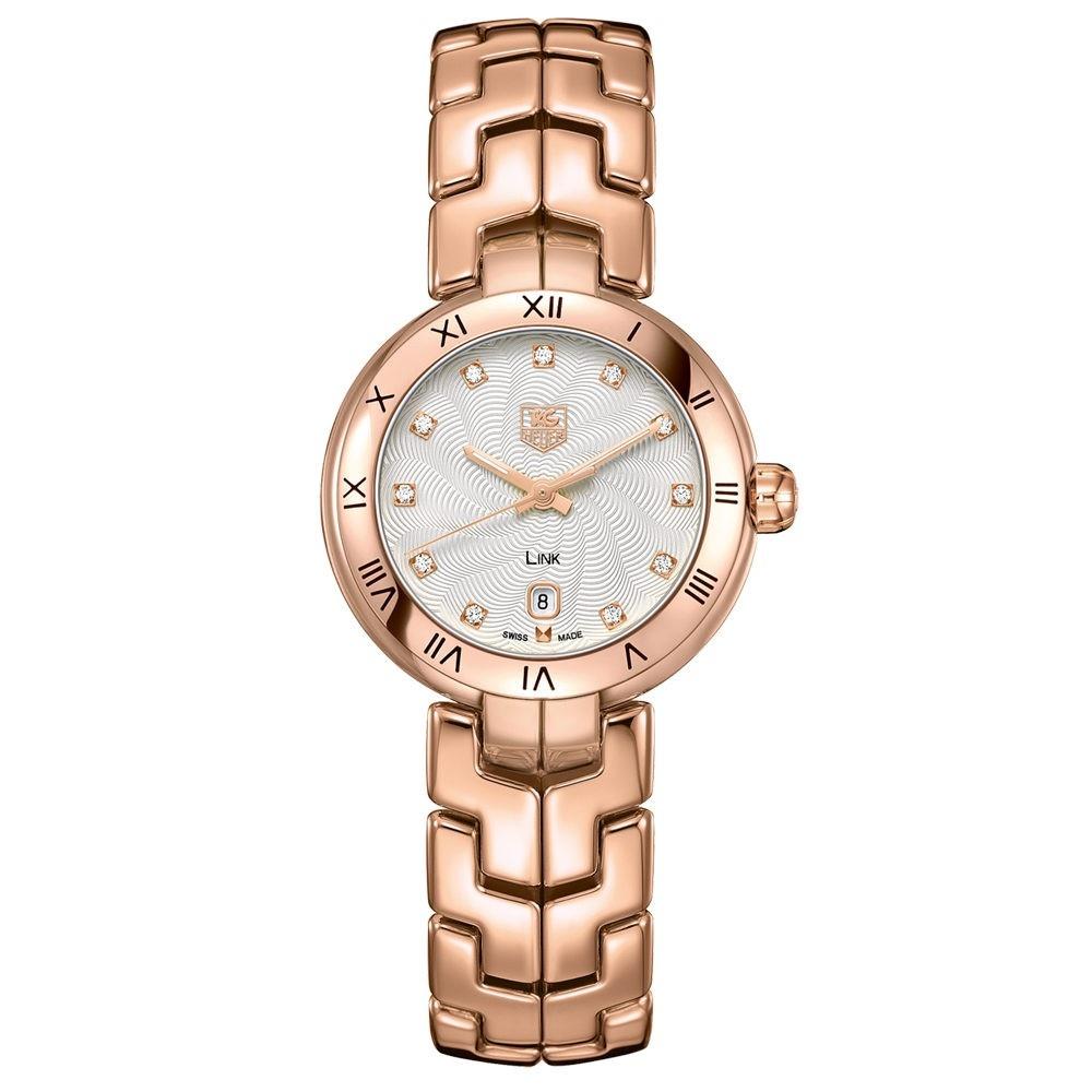 Tag Heuer Women&#39;s WAT1441.BG0959 Link Diamond Rose-Tone Stainless Steel Watch