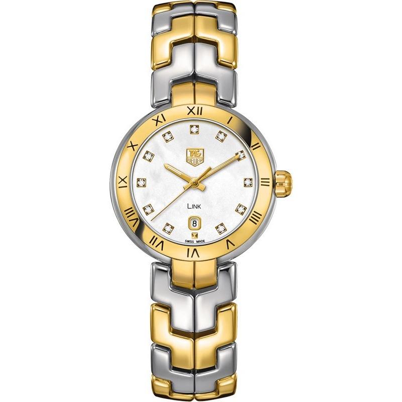 Tag Heuer Women&#39;s WAT1453.BB0955 Link 18kt yellow gold diamond Two-Tone Stainless Steel Watch
