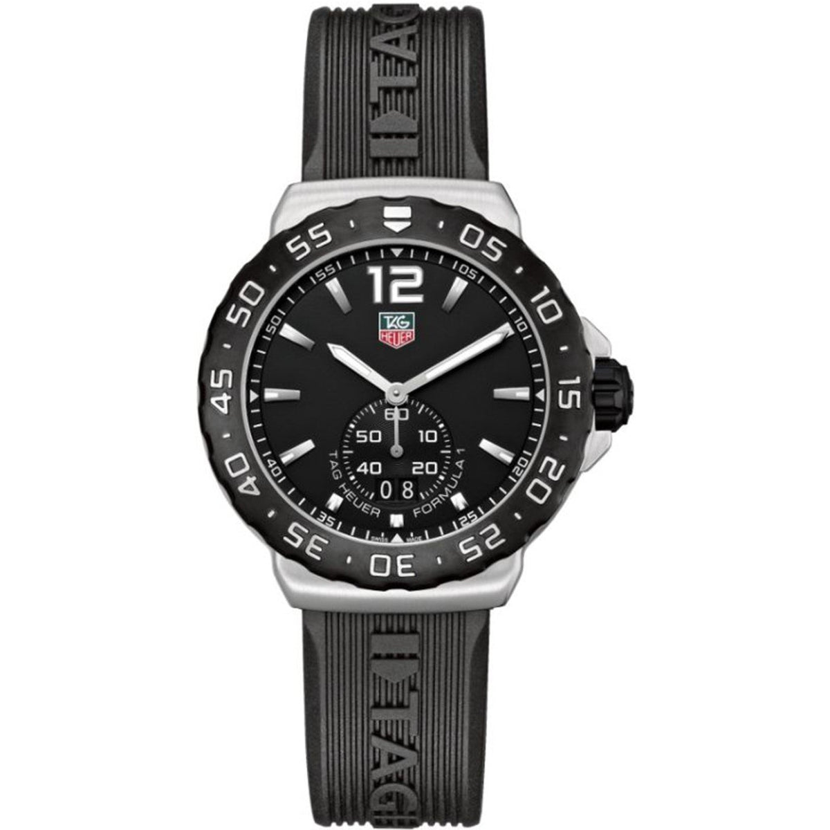Tag Heuer Men&#39;s WAU1110.FT6024 Formula 1 Black Rubber Watch