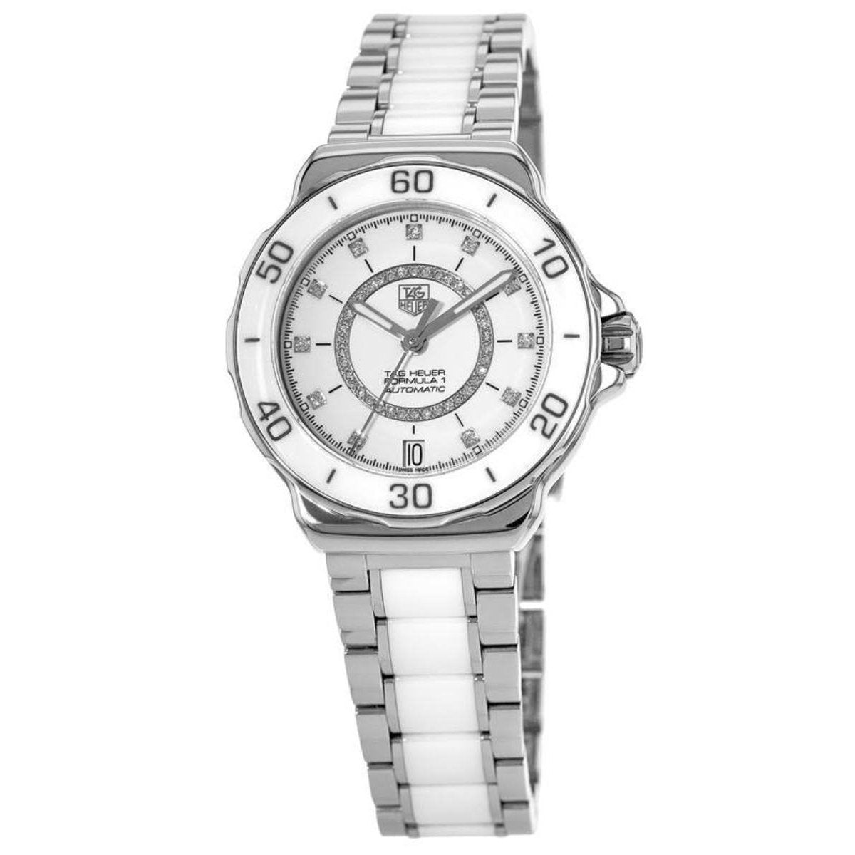 Tag Heuer Women&#39;s WAU2211.BA0861 Formula 1 Diamond Set Two-Tone Ceramic and Stainless Steel Watch