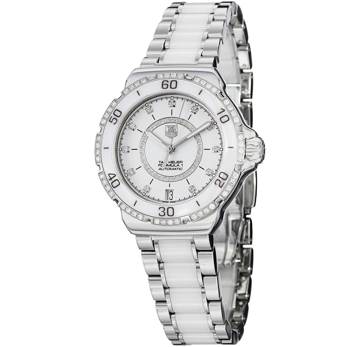 Tag Heuer Women&#39;s WAU2213.BA0861 Formula 1 Diamond Automatic Two-Tone Stainless Steel and ceramic Watch