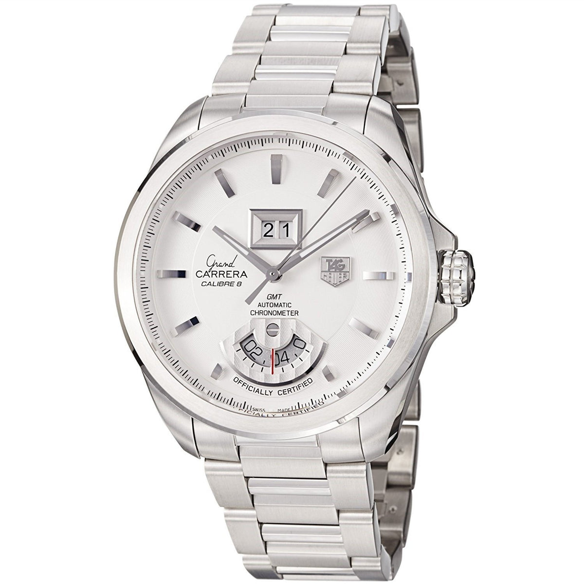 Tag Heuer Men&#39;s WAV5112.BA0901 Grand Carrera GMT Automatic Stainless Steel Watch