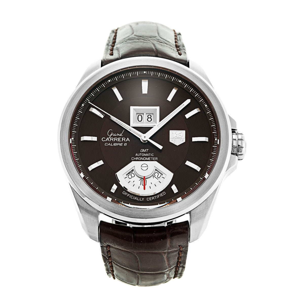 Tag Heuer Men's WAV5113.FC6225 Grand Carrera Brown Leather Watch