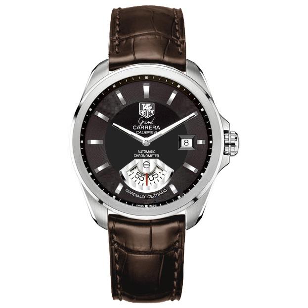 Tag Heuer Men&#39;s WAV511A.FC6230 Grand Carrera Brown Leather Watch