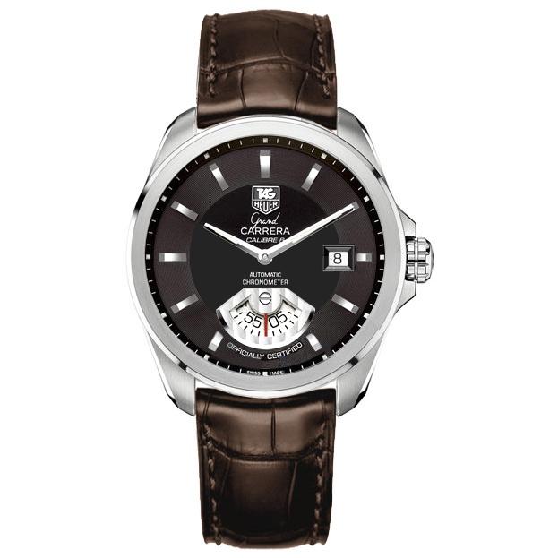 Tag Heuer Men's WAV511A.FC6230 Grand Carrera Brown Leather Watch