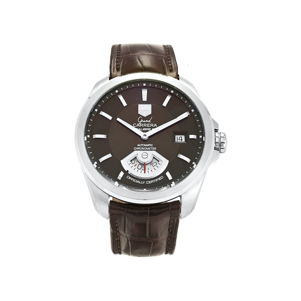 Tag Heuer Men&#39;s WAV511C.FC6230 Grand Carrera Brown Leather Watch