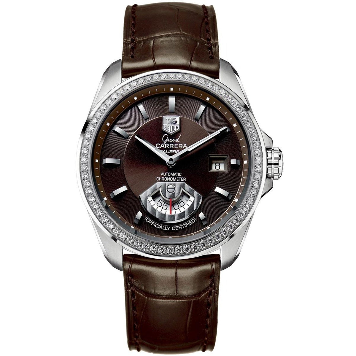 Tag Heuer Men's WAV511E.FC6230 Grand Carrera Brown Leather Watch