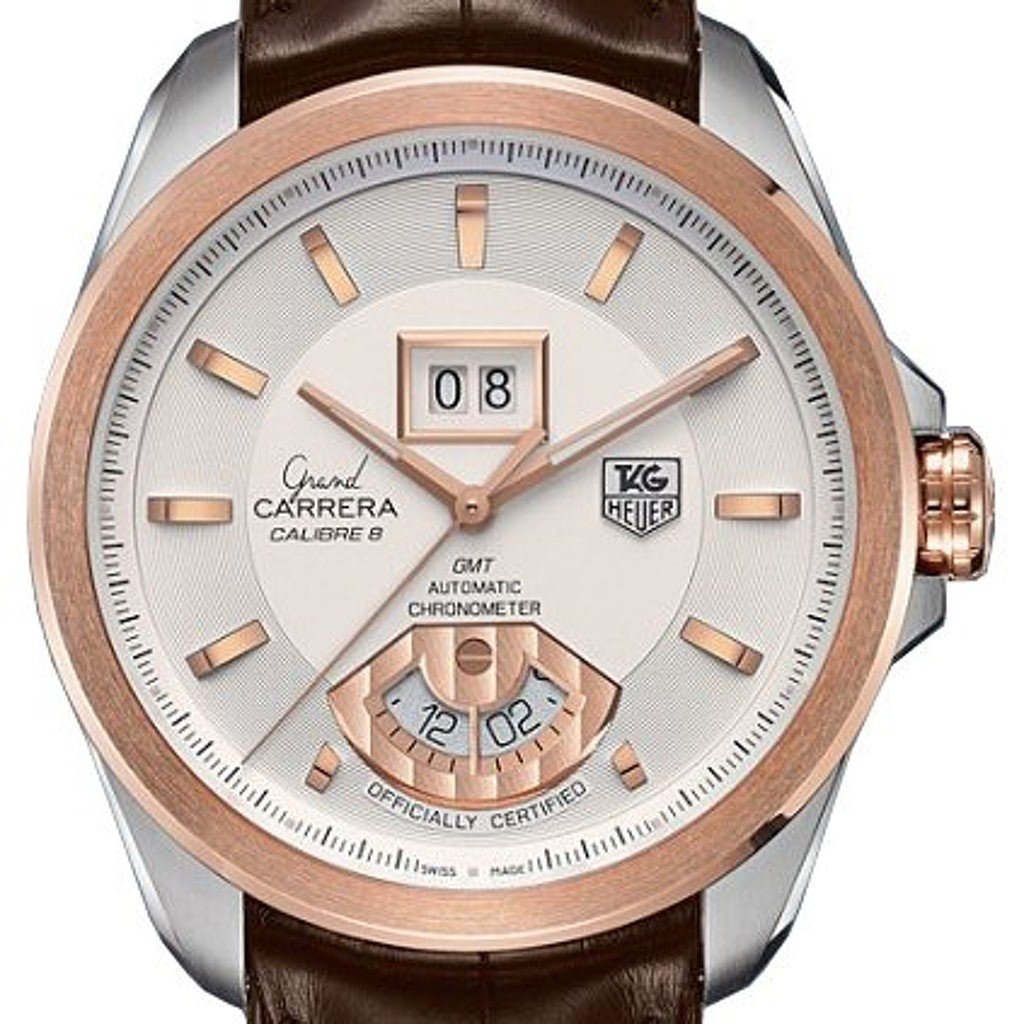 Tag Heuer Men&#39;s WAV5152.FC6225 Grand Carrera Brown Leather Watch